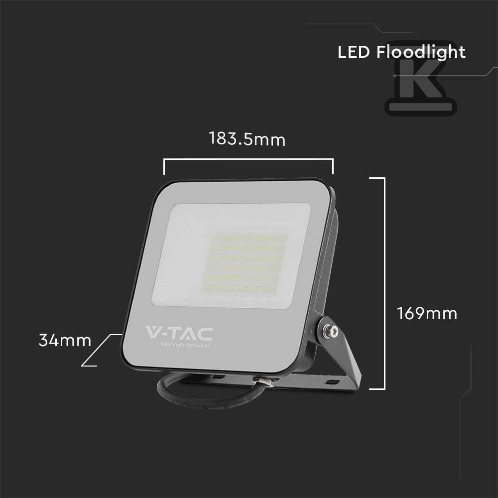 Projektor LED V-TAC 50W 185Lm/W czarny - 9892