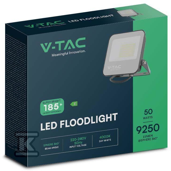 Projektor LED V-TAC 50W 185Lm/W czarny - 9892