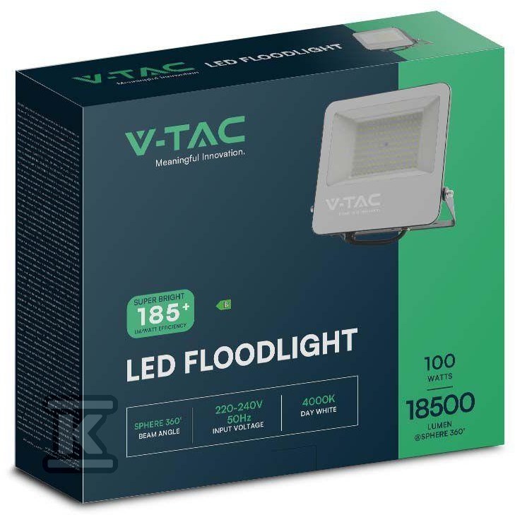 Projektor LED V-TAC 100W 185Lm/W czarny - 9894