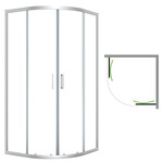Душова кабіна DESNA напівкругла скло прозоре 80x80x185 см хром