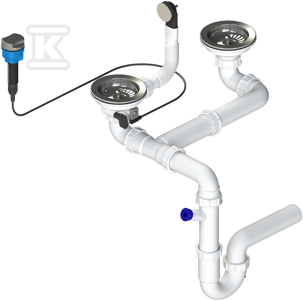 Syfon 3,5 - 2 komory z przelewem i - OKS_124A