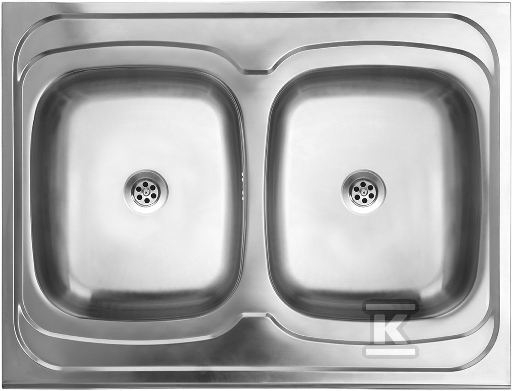 Мійка з нержавіючої сталі накладна 2-х - SK2_020T