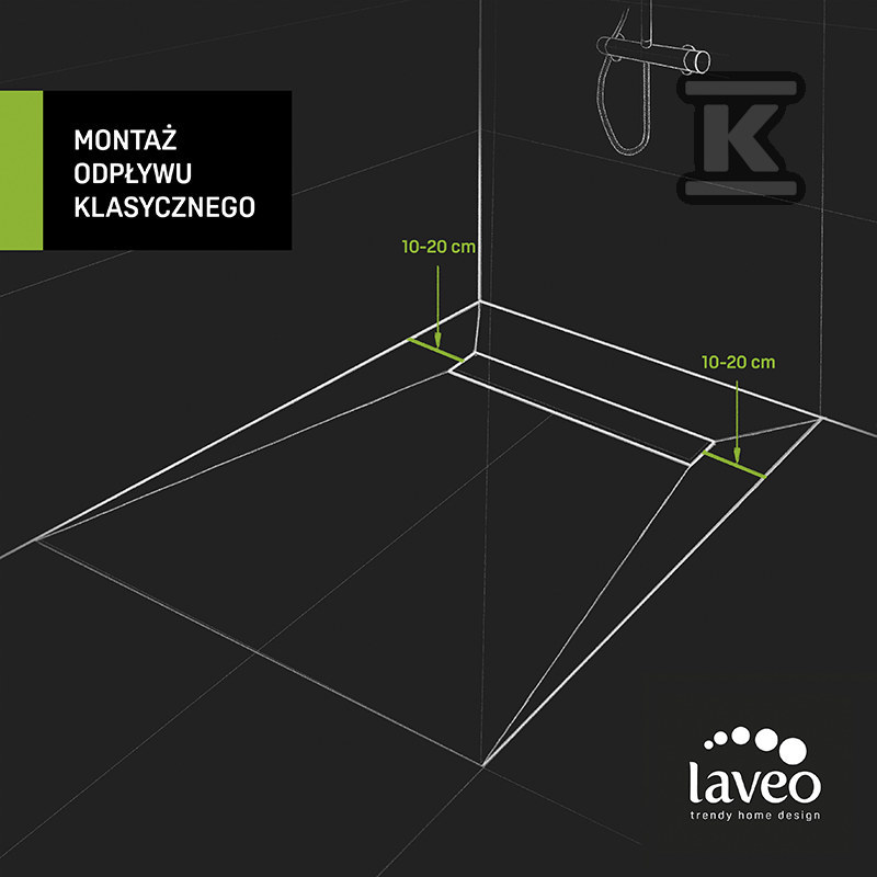 Odpływ liniowy BASSO 100 cm, czarne - COB_710S