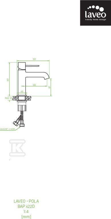 Bateria umywalkowa POLA stojąca z - BAP_022D