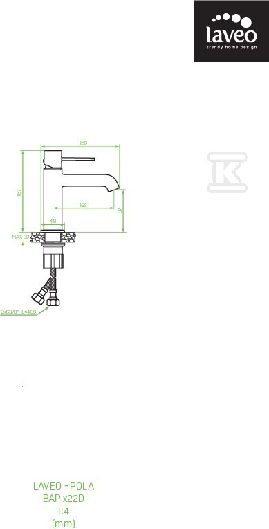 Bateria umywalkowa POLA stojąca z - BAP_822D