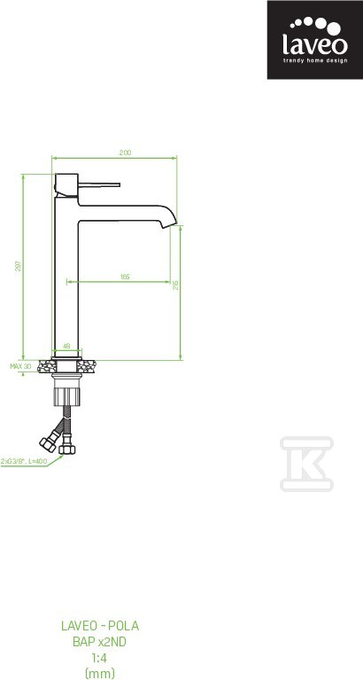 Bateria umywalkowa POLA stojąca - BAP_G2ND