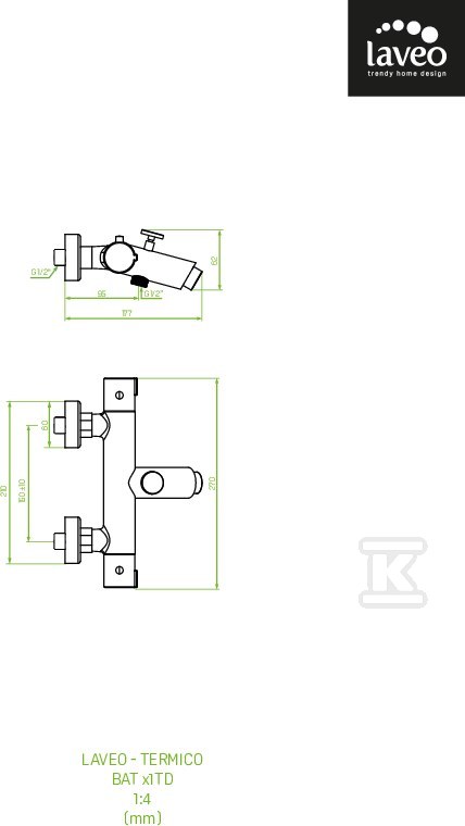 Bateria wannowa TERMICO termostatyczna - BAT_71TD