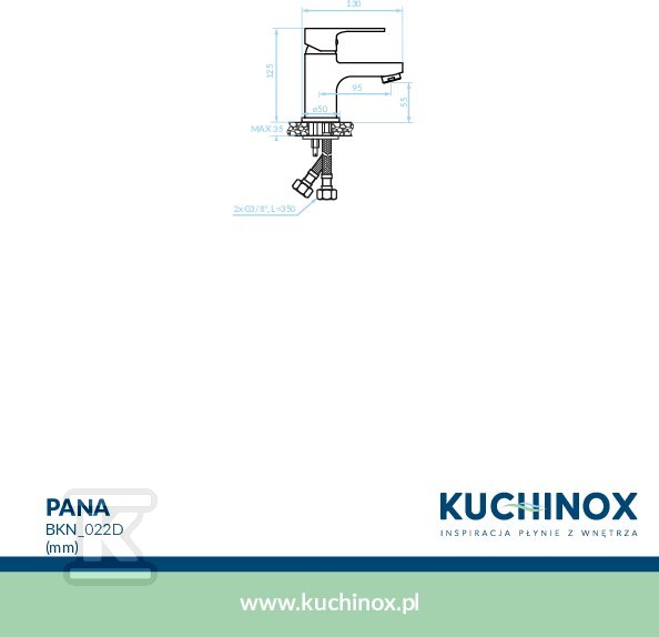 Bateria umywalkowa PANA stojąca z - BKN_022D