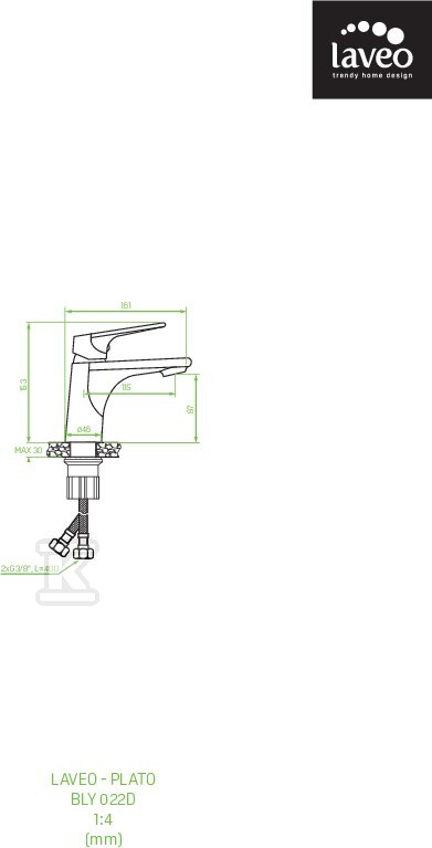 Bateria umywalkowa PLATO stojąca z - BLY_022D