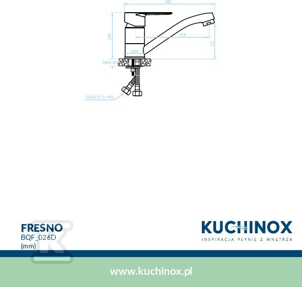 Bateria umywalkowa FRESNO stojąca z - BQF_026D