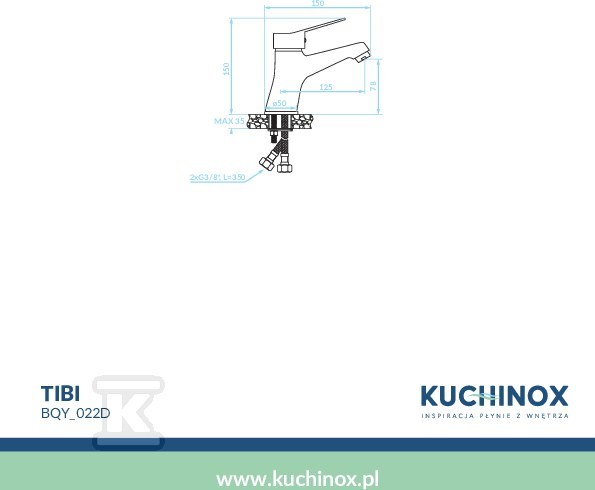 Bateria umywalkowa TIBI stojąca z - BQY_022D