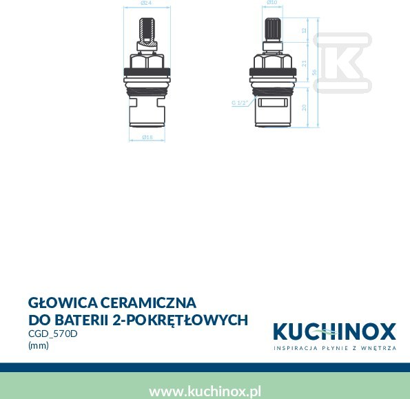 Głowica ceramiczna - typ 16 - CGD_570D