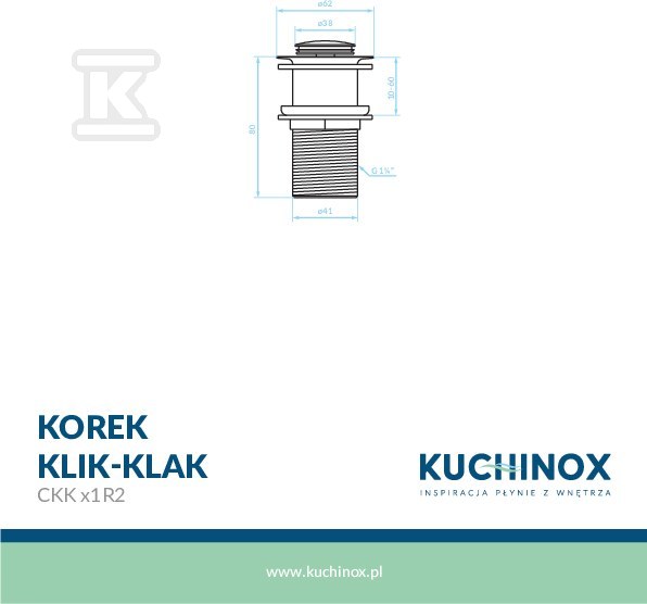 Korek klik klak mały okrągły bez - CKK_01R2