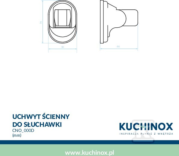 Uchwyt ścienny słuchawki natryskowej - CNO_000D