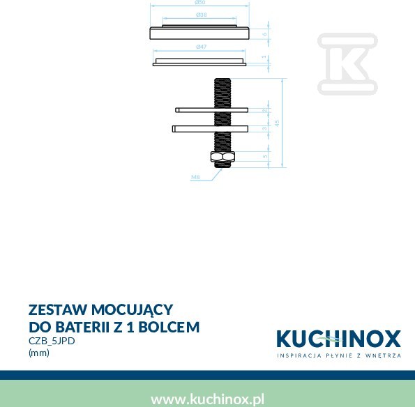 Zestaw mocujący z 1 bolcem i - CZB_5JPD