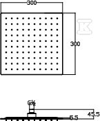 Deszczownica KVADRATO SLIM 300x300mm - NLQ_7D2S