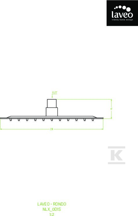 Deszczownica RONDO SLIM 250mm - NLX_0D1S