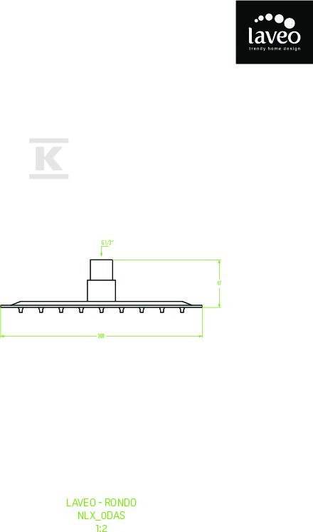 Deszczownica RONDO SLIM 200mm - NLX_0DAS