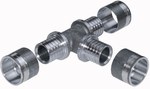 6 bar T-piece 63/25/50 compression steel