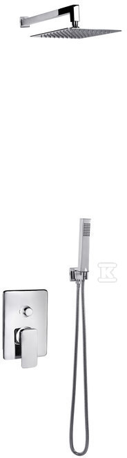 Concealed chrome CARRE shower set - 2449980