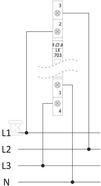 Lampka kontroli zasilania 3xLED - LK-703K