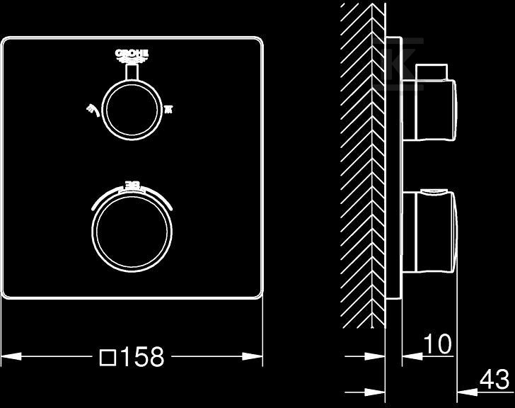 Bateria prysznicowa Grohtherm - 1022092430