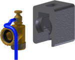 Trójnik przyłączeniowy z odpowietrznikiem GW3/4"XGZ1/2"