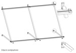 Konstrukcja wisząca do kolektorów solarnych KS2100-45-3.E602
