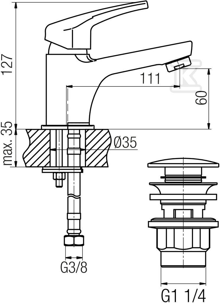 ECO Bateria umywalkowa stojąca z - 2406910