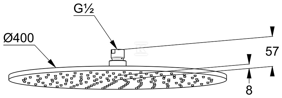 Głowica natrysku A-QA O 400 mm, złoty - 64340N0-00