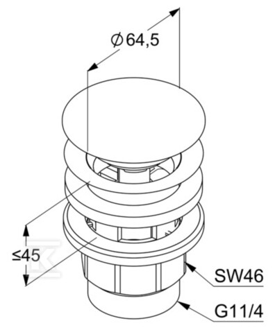 Zawór zamykany spustowy G 1 1/4 do - 10426N0-00