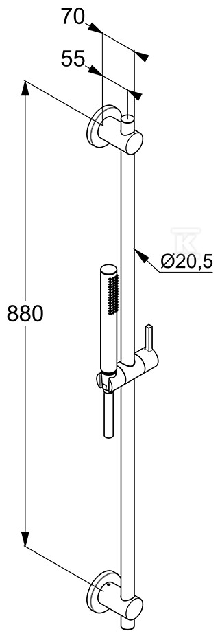 Zestaw natryskowy NOVA FONTE Puristic 1 - 20840N0-15