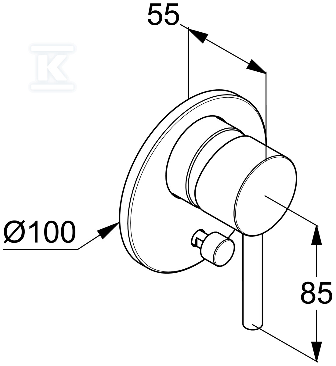 Bateria wannowo-natryskowa BOZZ - 38716N076