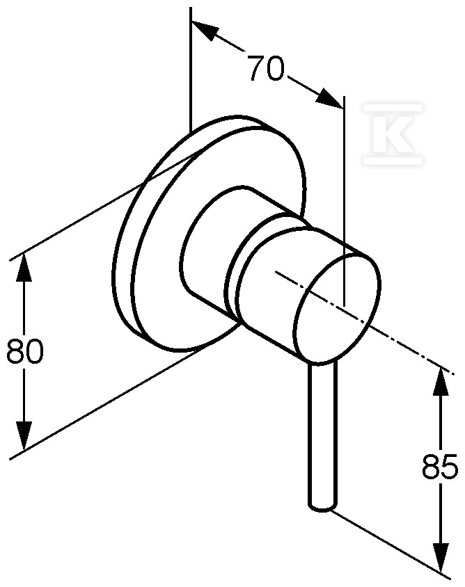 Bateria natryskowa BOZZ podtynkowa (z - 38925N076