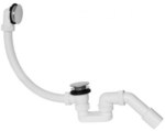 Universal bathtub siphon CLICK-CLACK chrome