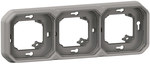 Triple flush mount holder - grey, NEW PLEXO 55