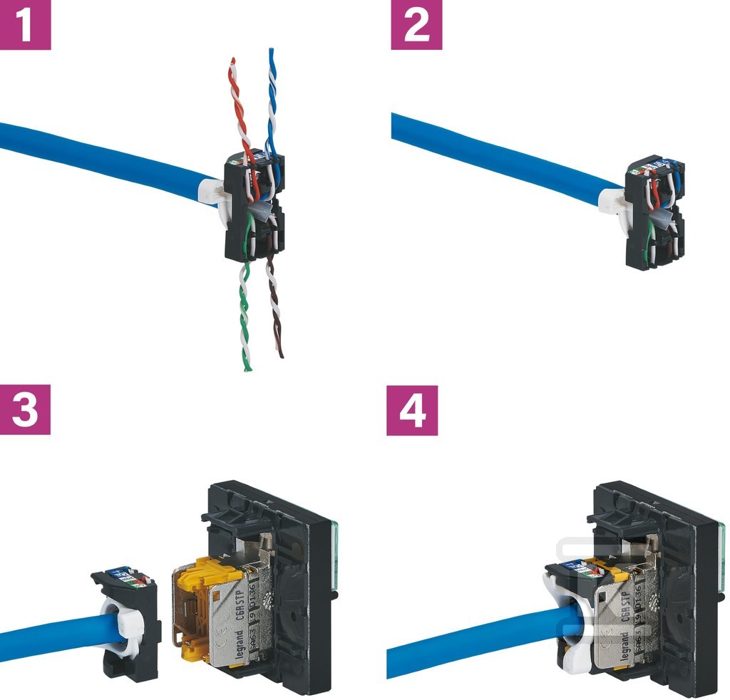 Gniazdo RJ45 FTP kat. 6, mechanizm - - 069569L