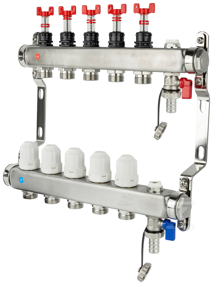 Rozdzielacz ECOline Inox z zaworami do - 1306157065