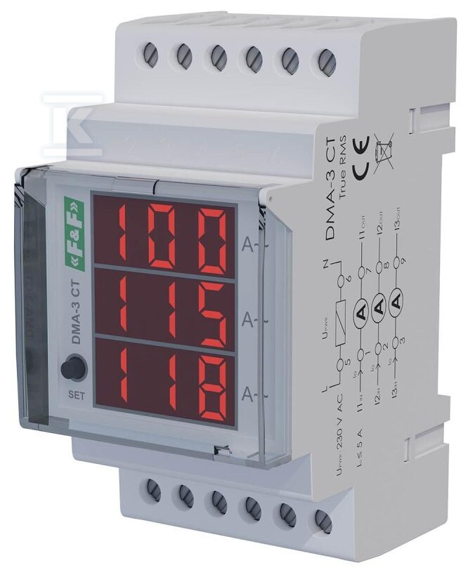 Cyfrowy wskaźnik wartości natężenia - DMA-3RMS-CT