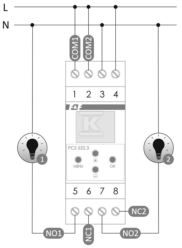 Zegar sterujący programowalny, - PCZ-522.4