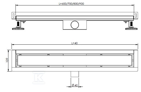 Odpływ przyścienny WALL 80 Chrom 2w1 - 6873380-PC