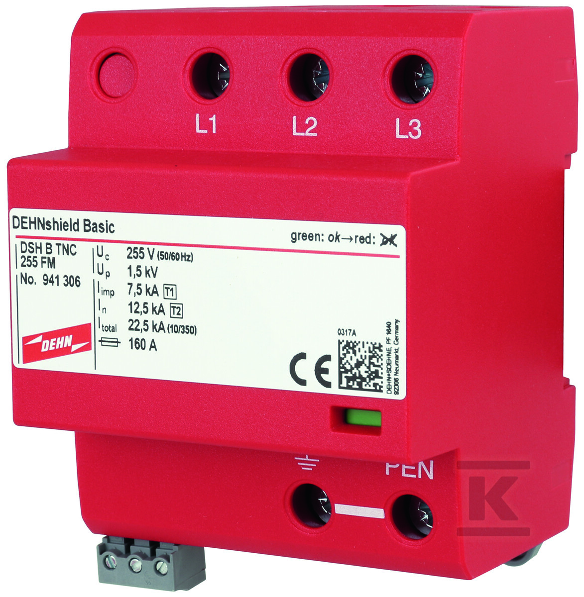 Ogranicznik przepięć DEHNshield TNC 255 - 941306