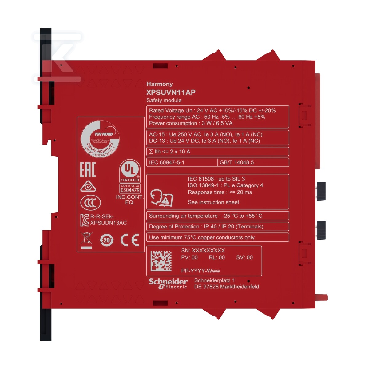 Модуль Preventa детекції v=0 24V - XPSUVN11AP