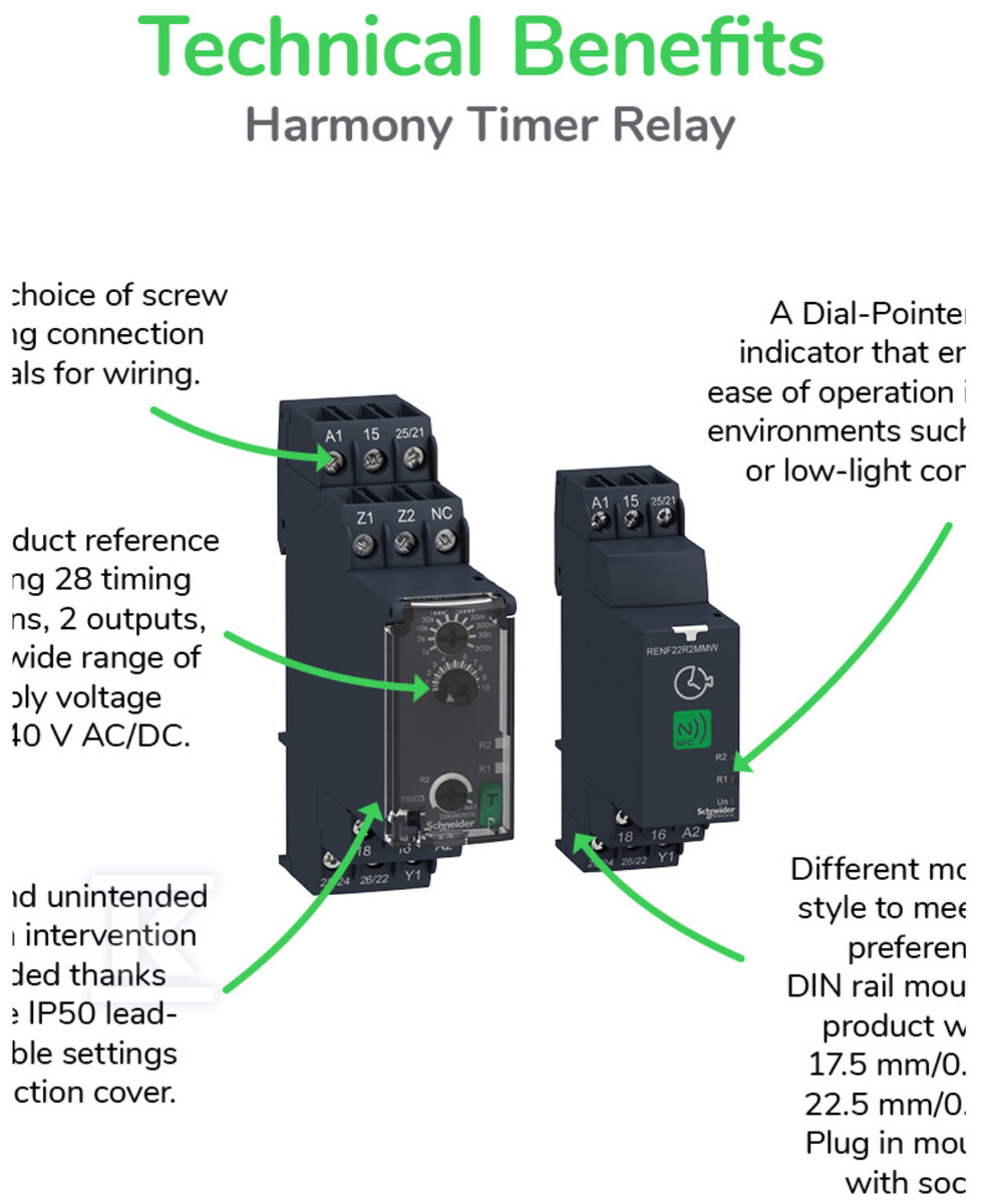 Time relay 24… 240V AC, 1 OC - RE17RCMU