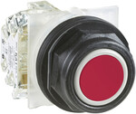 Przycisk kryty O30 czerwony samopowrotny 1 OC plastikowy ośmiokątny