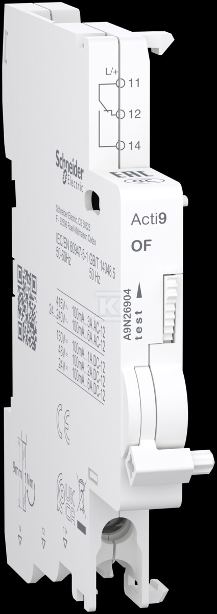 Pomocný kontakt Acti9 OF, 1 střídavý (1 - A9N26904