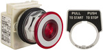 Przycisk grzybkowy, O40, czerwony, 2 pozycyjny, stabilny, LED, 110V AC