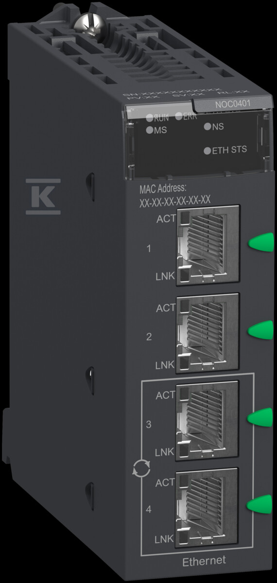 Moduł komunikacyjny Ethernet, 4 x RJ45 - BMXNOC0401