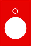 Etiqueta dimensões 30X40mm, vermelha