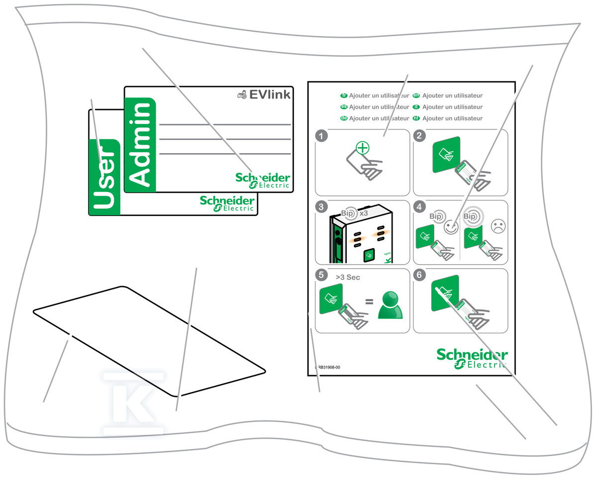 RFID cards for EVlink chargers 10 - EVP1BNS